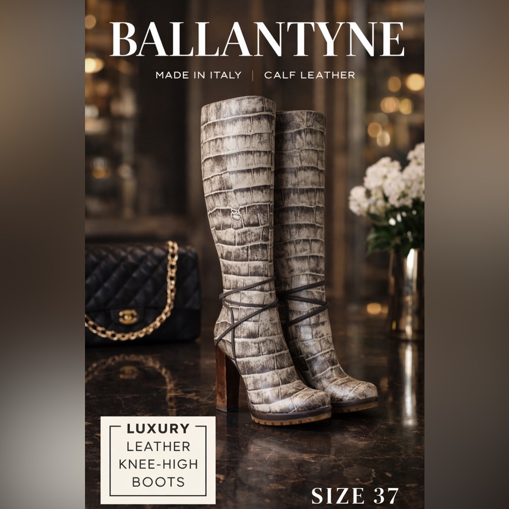 BALLANTYNE Leather Knee-High Boots | Size 37